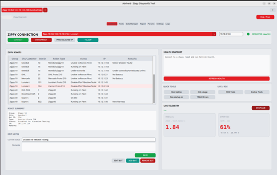 AGV Fleet Diagnostics & Operations Console